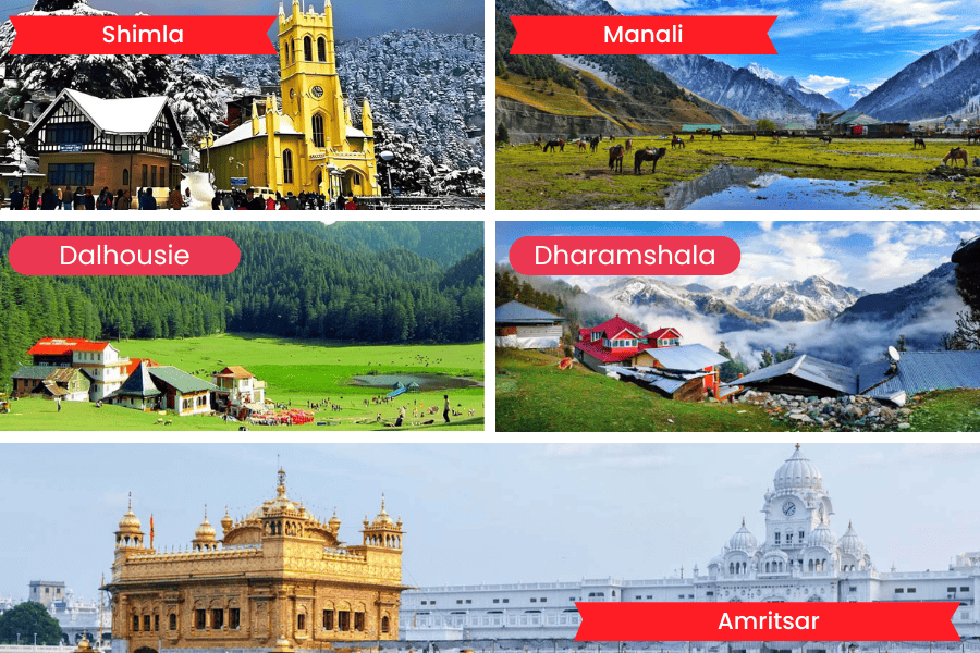 Shimla - Manali - Dalhousie - Dharamshala - Amritsar